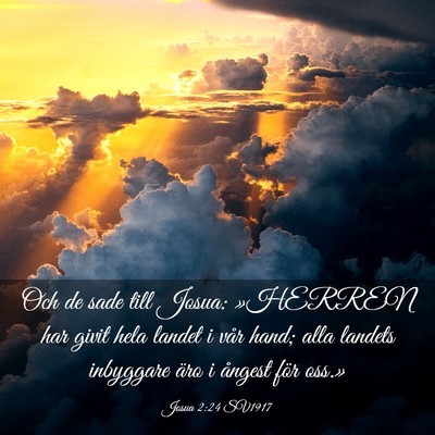 Picture 03 - Josua 2:24 SV1917 - Och de sade till Josua: »HERREN har givit hela - Bible Verse Picture