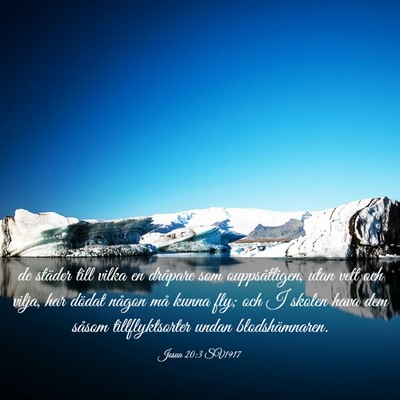 Picture 03 - Josua 20:3 SV1917 - de städer till vilka en dråpare som - Bible Verse Picture