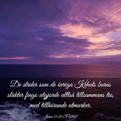 Picture 03 - Josua 21:26 SV1917 - De städer som de övriga Kehats barns släkter - Bible Verse Picture