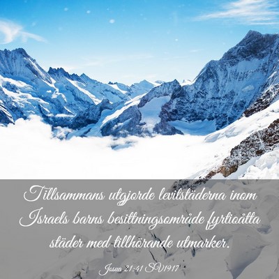 Picture 03 - Josua 21:41 SV1917 - Tillsammans utgjorde levitstäderna inom Israels - Bible Verse Picture