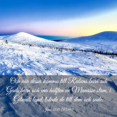 Picture 03 - Josua 22:15 SV1917 - Och när dessa kommo till Rubens barn och Gads - Bible Verse Picture