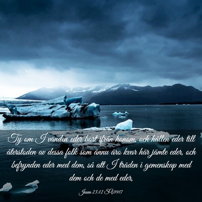 Picture 03 - Josua 23:12 SV1917 - Ty om I vänden eder bort ifrån honom, och - Bible Verse Picture