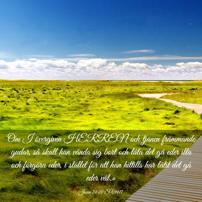 Picture 03 - Josua 24:20 SV1917 - Om I övergiven HERREN och tjänen främmande - Bible Verse Picture