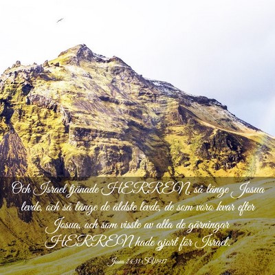 Picture 03 - Josua 24:31 SV1917 - Och Israel tjänade HERREN, så länge Josua - Bible Verse Picture