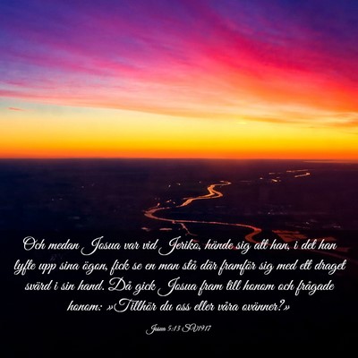 Picture 03 - Josua 5:13 SV1917 - Och medan Josua var vid Jeriko, hände sig att - Bible Verse Picture