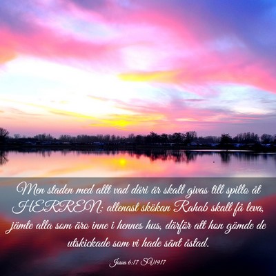 Picture 03 - Josua 6:17 SV1917 - Men staden med allt vad däri är skall givas - Bible Verse Picture