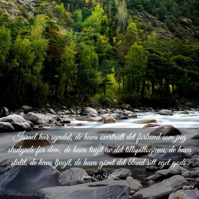 Picture 03 - Josua 7:11 SV1917 - Israel har syndat, de hava överträtt det - Bible Verse Picture