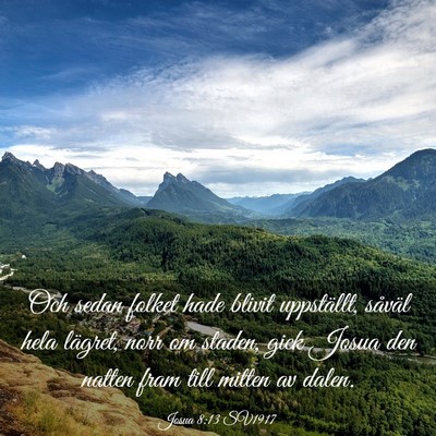 Picture 03 - Josua 8:13 SV1917 - Och sedan folket hade blivit uppställt, såväl - Bible Verse Picture