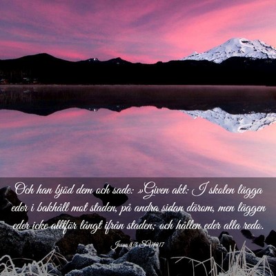 Picture 03 - Josua 8:4 SV1917 - Och han bjöd dem och sade: »Given akt: I skolen - Bible Verse Picture