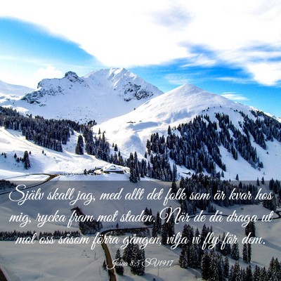Picture 03 - Josua 8:5 SV1917 - Själv skall jag, med allt det folk som är kvar - Bible Verse Picture