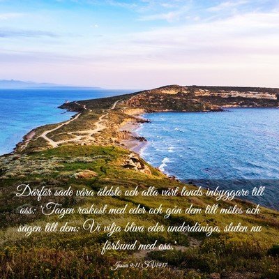 Picture 03 - Josua 9:11 SV1917 - Därför sade våra äldste och alla vårt lands - Bible Verse Picture