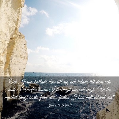 Picture 03 - Josua 9:22 SV1917 - Och Josua kallade dem till sig och talade till - Bible Verse Picture