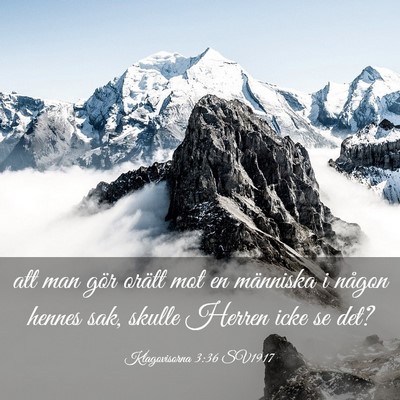 Picture 03 - Klagovisorna 3:36 SV1917 - att man gör orätt mot en människa i någon - Bible Verse Picture