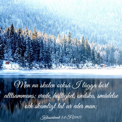 Picture 03 - Kolosserbrevet 3:8 SV1917 - Men nu skolen också I lägga bort alltsammans; - Bible Verse Picture