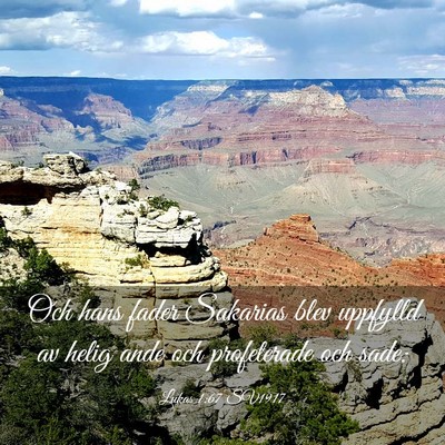 Picture 03 - Lukas 1:67 SV1917 - Och hans fader Sakarias blev uppfylld av helig - Bible Verse Picture