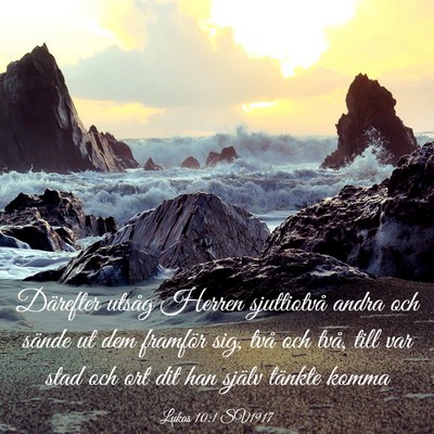 Picture 03 - Lukas 10:1 SV1917 - Därefter utsåg Herren sjuttiotvå andra och - Bible Verse Picture