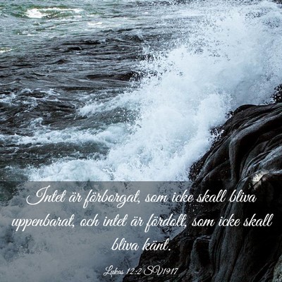 Picture 03 - Lukas 12:2 SV1917 - Intet är förborgat, som icke skall bliva - Bible Verse Picture
