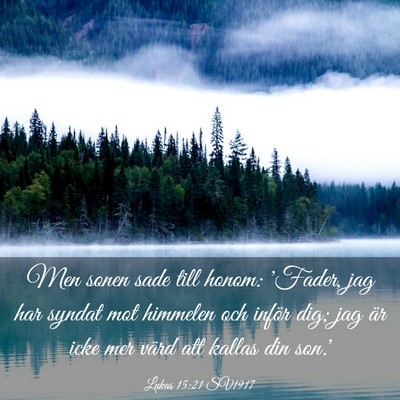 Picture 03 - Lukas 15:21 SV1917 - Men sonen sade till honom: 'Fader, jag har syndat - Bible Verse Picture