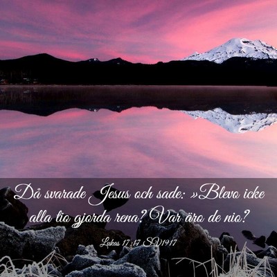 Picture 03 - Lukas 17:17 SV1917 - Då svarade Jesus och sade: »Blevo icke alla tio - Bible Verse Picture