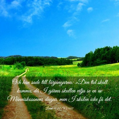 Picture 03 - Lukas 17:22 SV1917 - Och han sade till lärjungarna: »Den tid skall - Bible Verse Picture