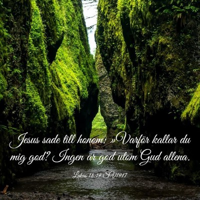 Picture 03 - Lukas 18:19 SV1917 - Jesus sade till honom: »Varför kallar du mig - Bible Verse Picture
