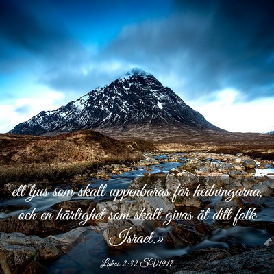 Picture 03 - Lukas 2:32 SV1917 - ett ljus som skall uppenbaras för hedningarna, - Bible Verse Picture