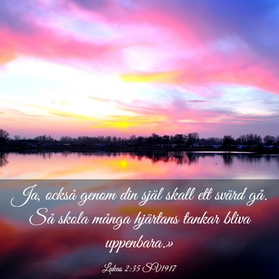 Picture 03 - Lukas 2:35 SV1917 - Ja, också genom din själ skall ett svärd gå. - Bible Verse Picture