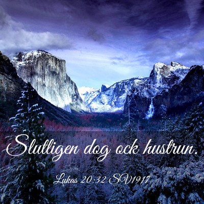 Picture 03 - Lukas 20:32 SV1917 - Slutligen dog ock - Bible Verse Picture