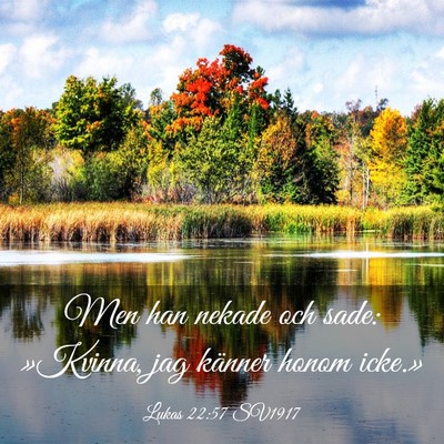 Picture 03 - Lukas 22:57 SV1917 - Men han nekade och sade: »Kvinna, jag känner - Bible Verse Picture
