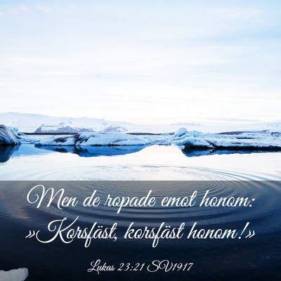 Picture 03 - Lukas 23:21 SV1917 - Men de ropade emot honom: »Korsfäst, korsfäst - Bible Verse Picture