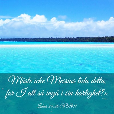 Picture 03 - Lukas 24:26 SV1917 - Måste icke Messias lida detta, för I att så - Bible Verse Picture