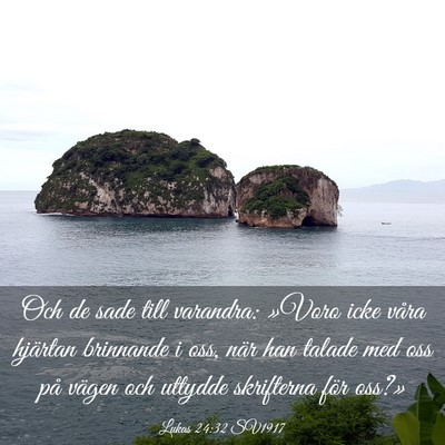 Picture 03 - Lukas 24:32 SV1917 - Och de sade till varandra: »Voro icke våra - Bible Verse Picture