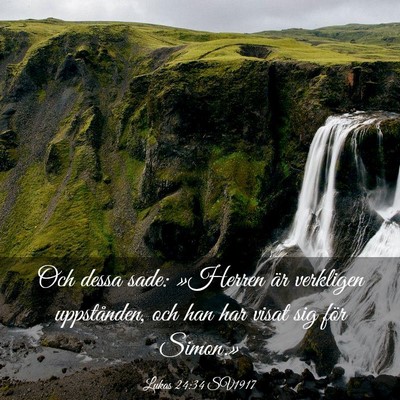 Picture 03 - Lukas 24:34 SV1917 - Och dessa sade: »Herren är verkligen - Bible Verse Picture