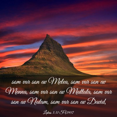 Picture 03 - Lukas 3:31 SV1917 - som var son av Melea, som var son av Menna, som - Bible Verse Picture