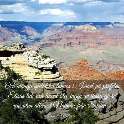 Picture 03 - Lukas 4:27 SV1917 - Och många spetälska funnos i Israel på - Bible Verse Picture