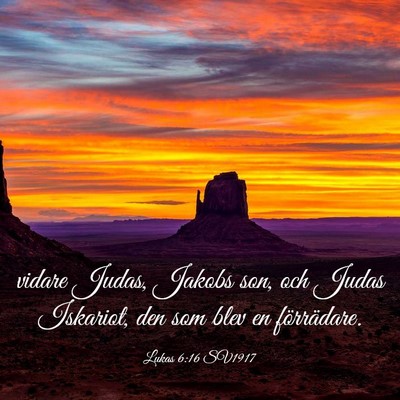 Picture 03 - Lukas 6:16 SV1917 - vidare Judas, Jakobs son, och Judas Iskariot, den - Bible Verse Picture