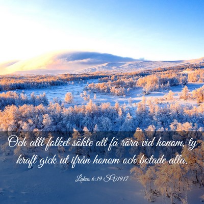 Picture 03 - Lukas 6:19 SV1917 - Och allt folket sökte att få röra vid honom, - Bible Verse Picture
