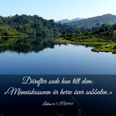 Picture 03 - Lukas 6:5 SV1917 - Därefter sade han till dem: »Människosonen är - Bible Verse Picture