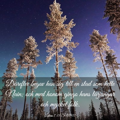 Picture 03 - Lukas 7:11 SV1917 - Därefter begav han sig till en stad som hette - Bible Verse Picture