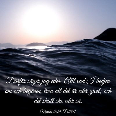 Picture 03 - Markus 11:24 SV1917 - Därför säger jag eder: Allt vad I bedjen om - Bible Verse Picture
