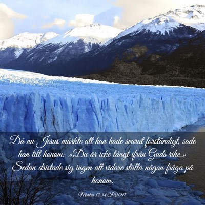 Picture 03 - Markus 12:34 SV1917 - Då nu Jesus märkte att han hade svarat - Bible Verse Picture