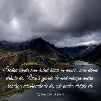 Picture 03 - Markus 12:5 SV1917 - Sedan sände han åstad ännu en annan, men denne - Bible Verse Picture