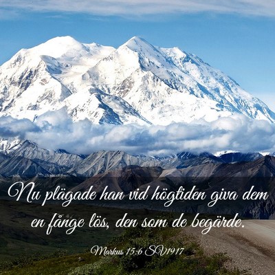 Picture 03 - Markus 15:6 SV1917 - Nu plägade han vid högtiden giva dem en fånge - Bible Verse Picture