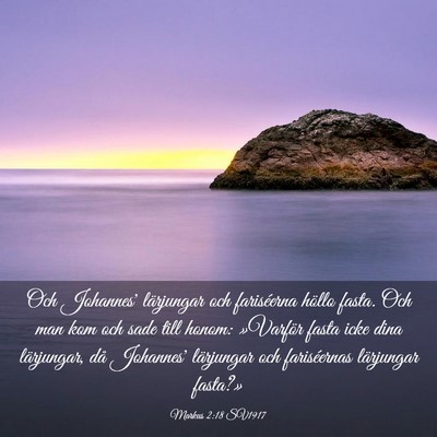Picture 03 - Markus 2:18 SV1917 - Och Johannes' lärjungar och fariséerna höllo - Bible Verse Picture