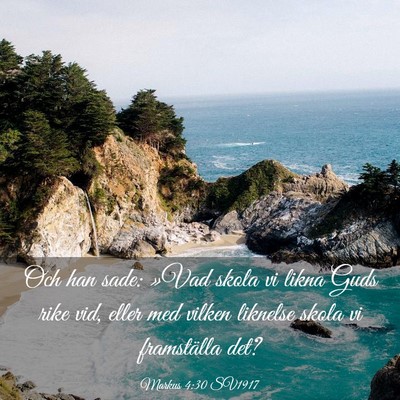 Picture 03 - Markus 4:30 SV1917 - Och han sade: »Vad skola vi likna Guds rike vid, - Bible Verse Picture