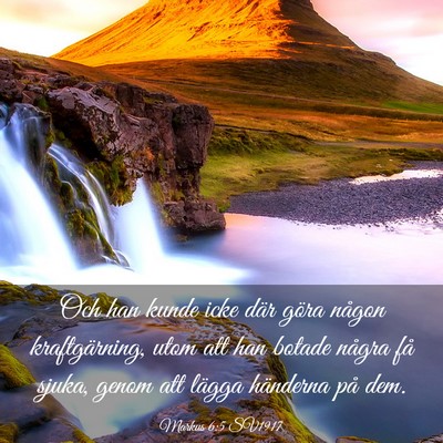 Picture 03 - Markus 6:5 SV1917 - Och han kunde icke där göra någon - Bible Verse Picture
