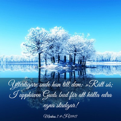 Picture 03 - Markus 7:9 SV1917 - Ytterligare sade han till dem: »Rätt så; I - Bible Verse Picture
