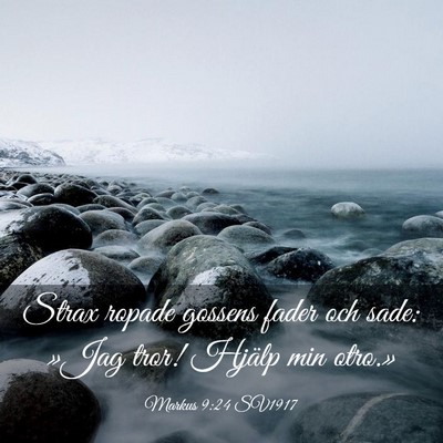 Picture 03 - Markus 9:24 SV1917 - Strax ropade gossens fader och sade: »Jag tror! - Bible Verse Picture