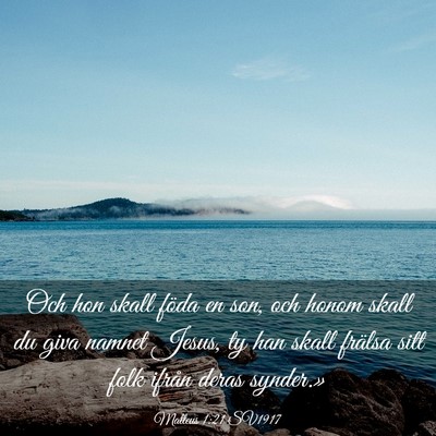 Picture 03 - Matteus 1:21 SV1917 - Och hon skall föda en son, och honom skall du - Bible Verse Picture