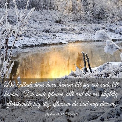 Picture 03 - Matteus 18:32 SV1917 - Då kallade hans herre honom till sig och sade - Bible Verse Picture